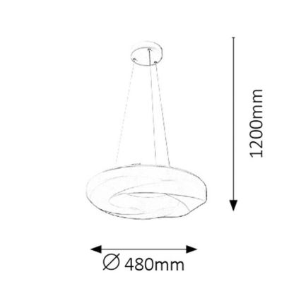 Rabalux - LED Lestenec LED/24W/230V bela